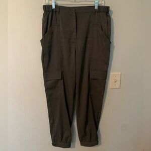 Max Studio forest green cargo jogger pants